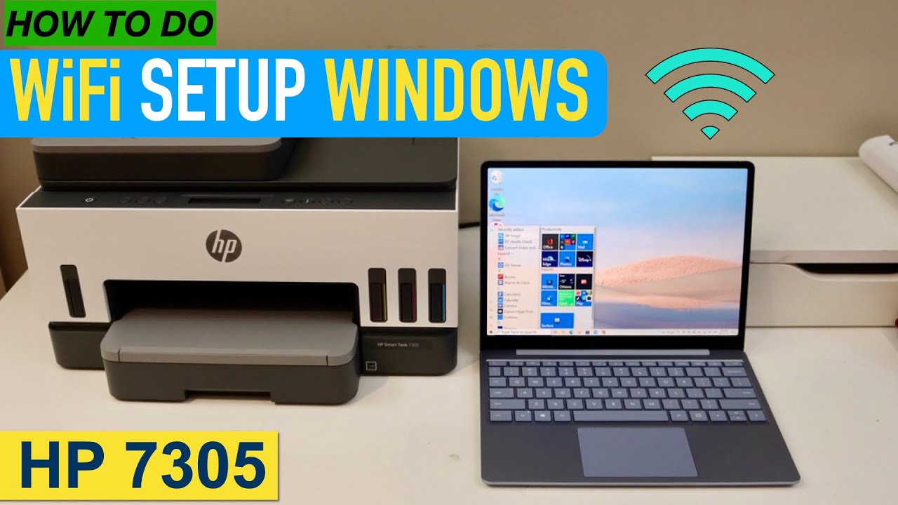 HP Smart Tank 7305 WiFi Setup Windows Laptop / Computer. 