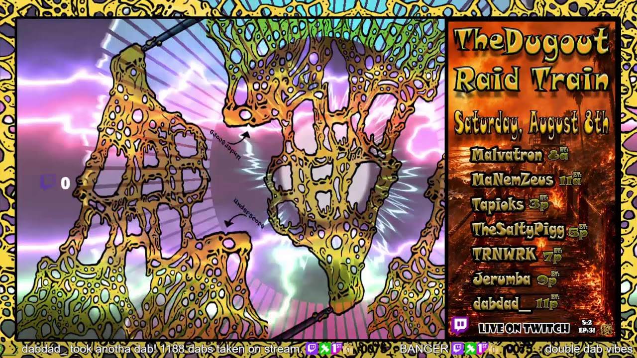 Dubstep on 808 for The Dugout Raid Train S02E31 | !merch | !3d | Dabfather's Kronicles: Ep:467 ♥