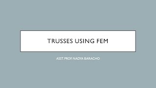 Truss Problem in FEM Part 1