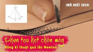 [HỌC PHUN XĂM] - Cách phun chân mày tạo hạt to rải đều bằng kĩ thuật quả lắc - Jolie Nguyen