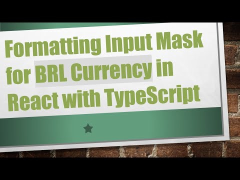 Formatting Input Mask for BRL Currency in React with TypeScript