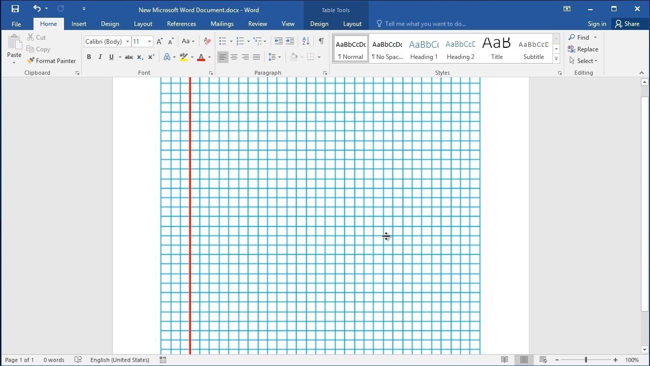 Can I Print Grid Paper In Word