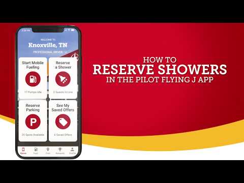 Reserve a Shower in the Pilot Flying J App