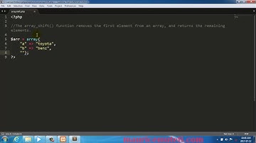 PHP array shift Function