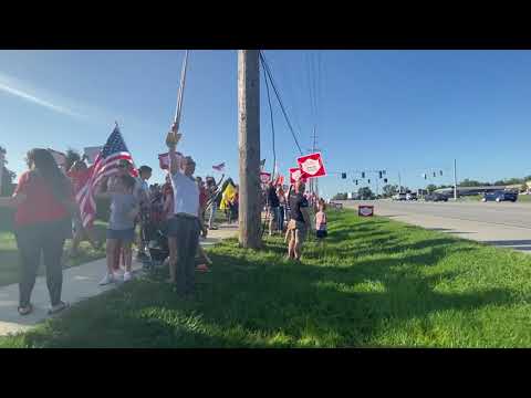 "Unmask the Kids" Protest assembles in front of Lake Central High School