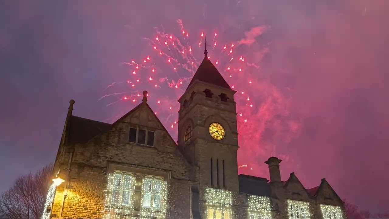 Calne Christmas Lights switch on with fireworks 2024
