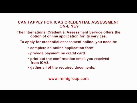 Can I apply for ICAS credential assessment on-line?