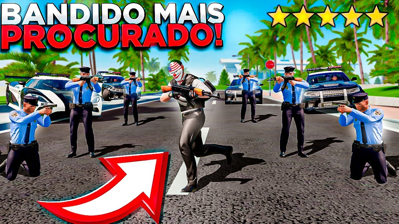 ME TORNEI O MAIS PROCURADO DA CIDADE! DEI FUGA NAS POLICIAS NO FLEX CITY