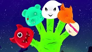 Монстр Палец Семья | Хэллоуинская Песня | детские песни | Monster Finger Family | Jelly Bears Russia