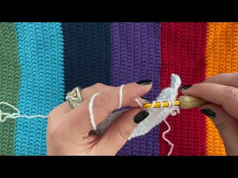 How to crochet treble crochets together