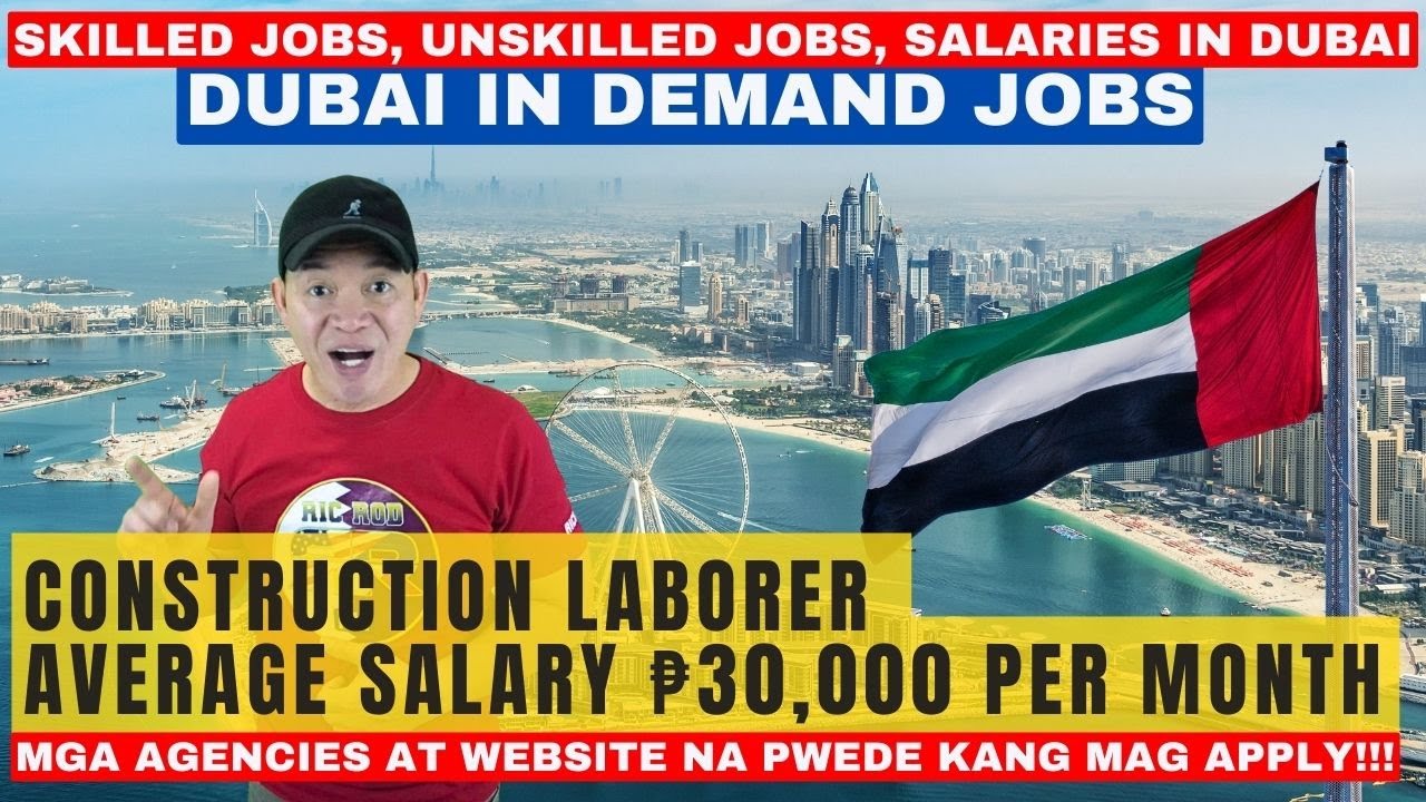 IN DEMAND JOBS IN DUBAI UAE and their SALARIES (SKILLED & UNSKILLED