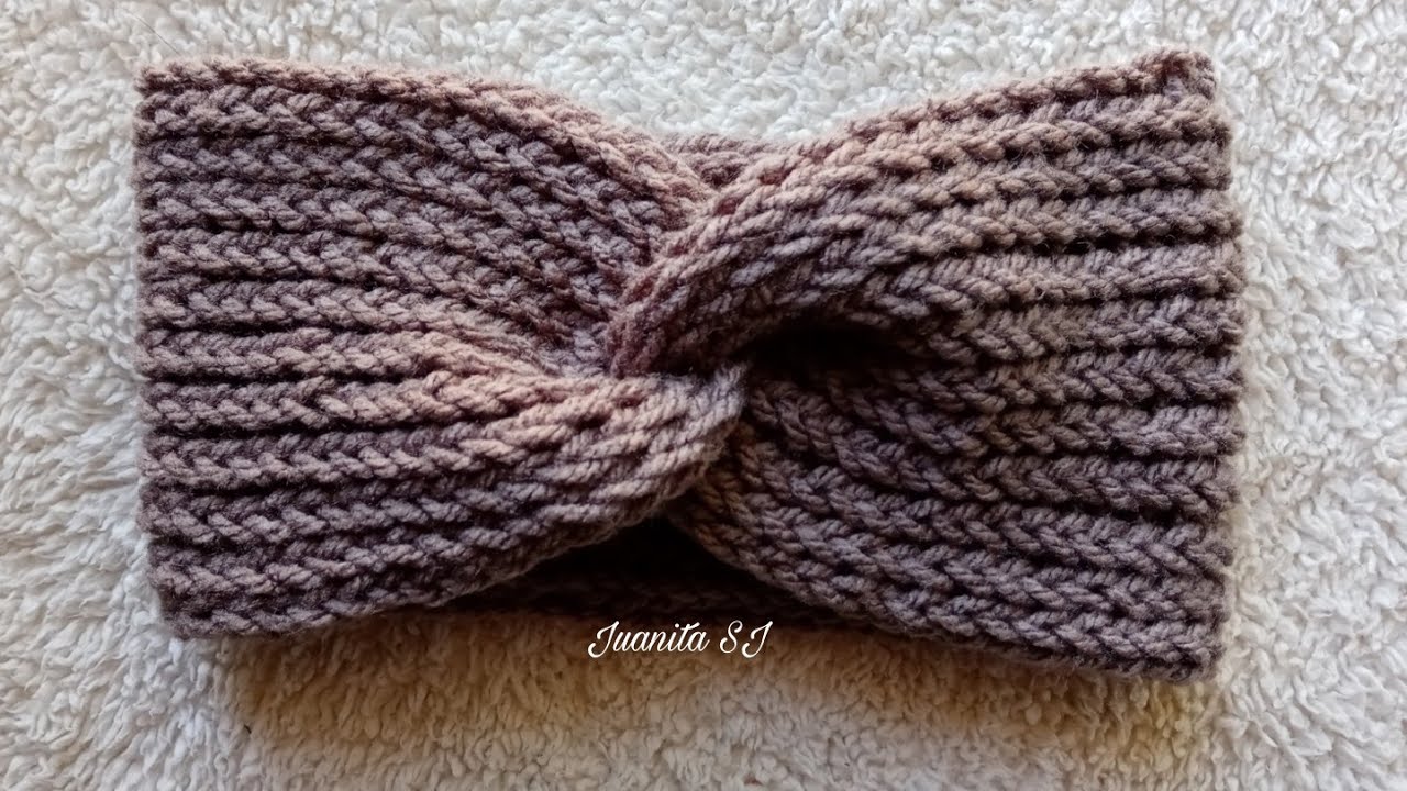 DIADEMA O TURBANTE TEJIDA EN TELAR CIRCULAR, FACIL Y RÁPIDO.