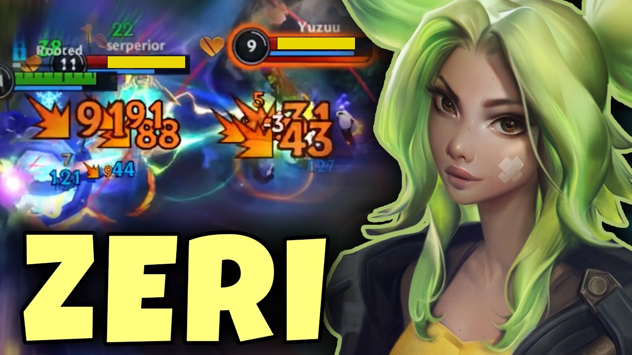 Wild Rift Zeri Dragon Lane Gameplay in Season 20 (Build & Runes)