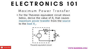 Electronics 101: Maximum Power Transfer