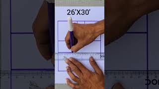 26'X30' 3BHK House Plan /#shorts