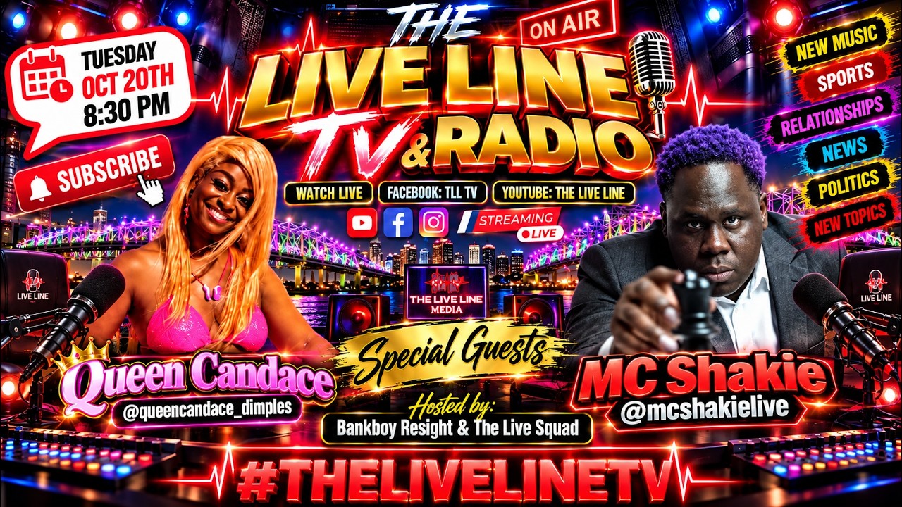 MC Shakie & Queen Candace Pulls Up to Visit The Live Squad - The Live Line Ep 10.20.26