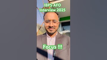 IBPS AFO Interview!! One Important Point to excel in interview #ibpsafo #ibps