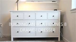 building an ikea HEMNES 8 DRAWER DRESSER (IKEA FURNITURE ASSEMBLY)