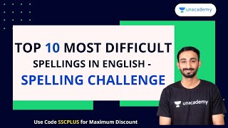 Top 10 Most Difficult Spellings In English - Spelling Challenge Ssc Cgl & Chsl Ajay Sharma