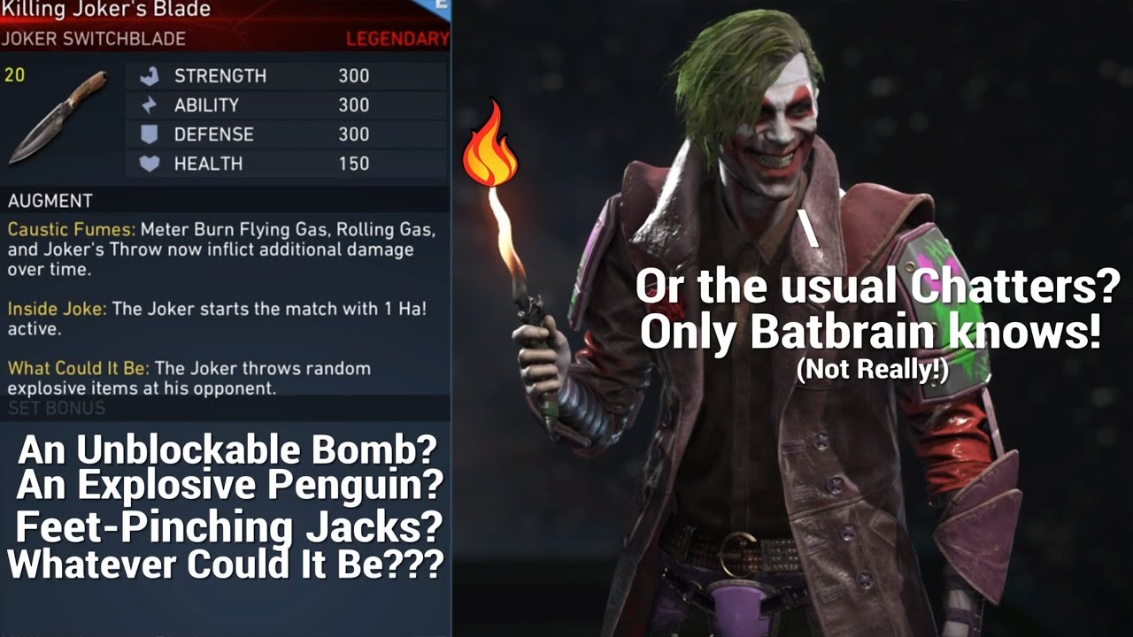 Injustice 2 Killing Joker's Blade (Joker's Legendary Gear) YouTube