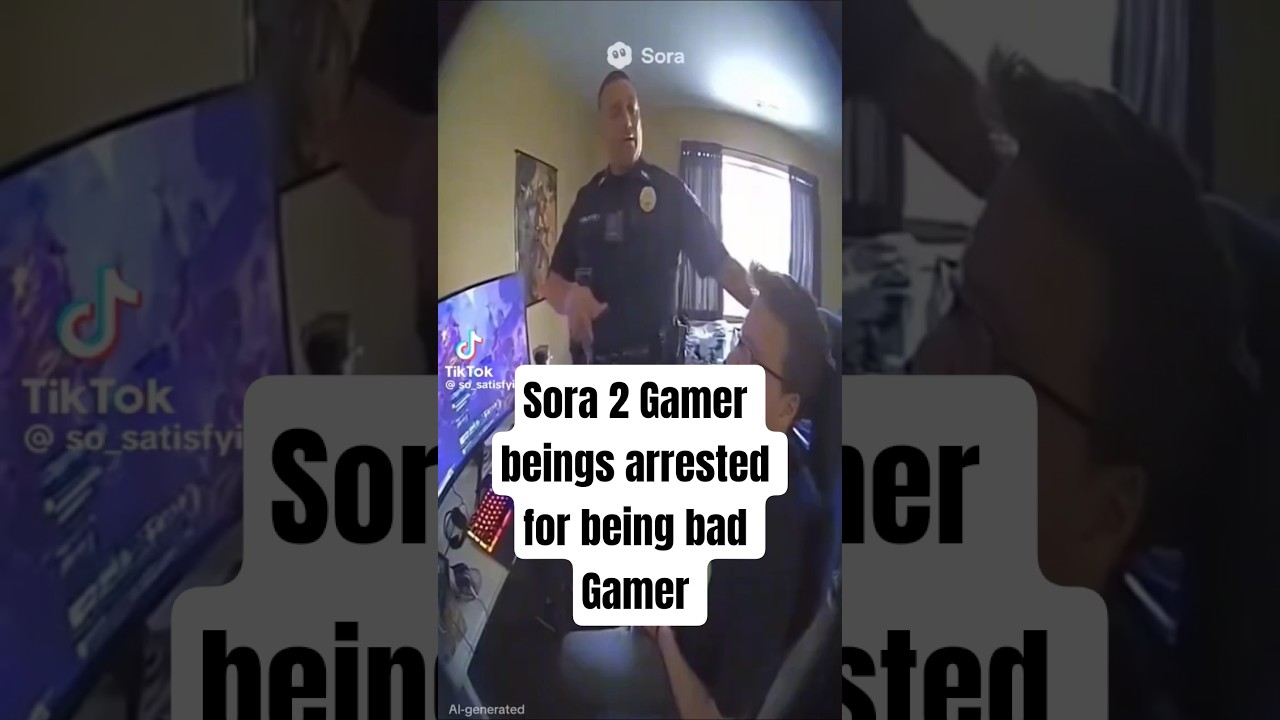 Gamer being arrested for being bad gaming 