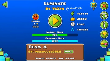Geometry dash Luminate by Vexyn (all coins)