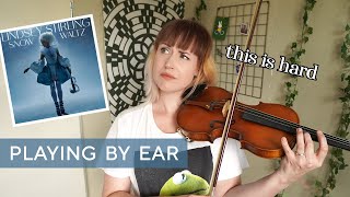 Playing Ice Storm by Lindsey Stirling by ear | first time without sheet music