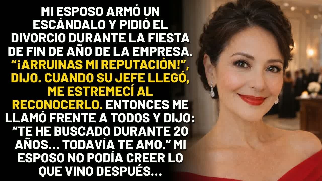 Mi esposo se divorció de mí en la fiesta de fin de año  Hasta que su jefe me llamó al escenario…