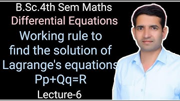B.Sc.4th Sem Maths L-6 Working rule solution of Lagrange