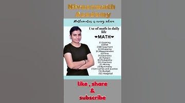 Math in daily life#Nivaanmath Academy#Deepa Chaudhari#shorts#shortsvideo#shortsvideoviral