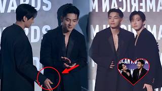 Jungkook CAUGHT Holding Taehyung’s Waist Backstage at AMAs 😱💜 Taekook’s Sweet Gesture
