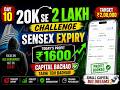 ₹20K to ₹2 Lakh Challenge 🚀 Sensex Expiry Trading ₹1600 Profit Today 💰#trading #banknifty #bitcoin