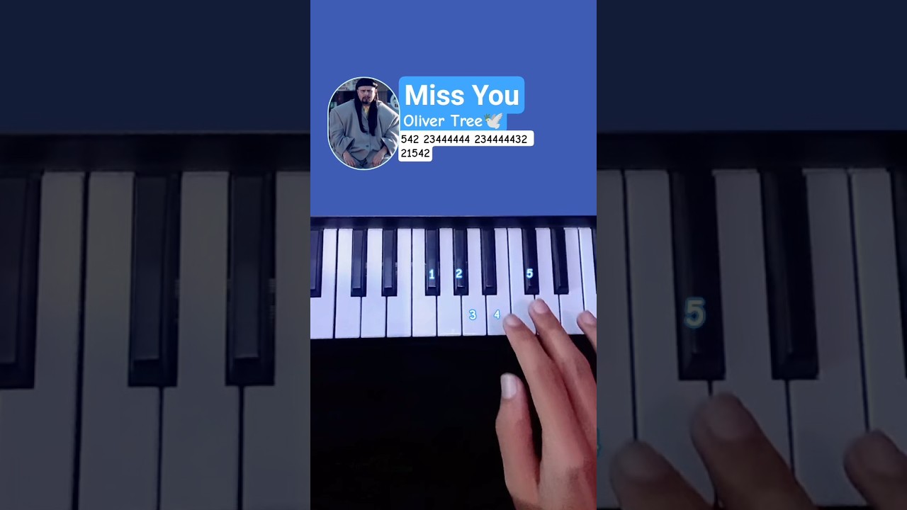 🕊️Miss You - Oliver Tree (Easy Piano)