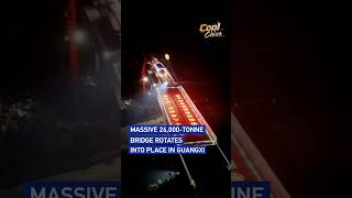 Massive 26 000-tonne bridge rotates into place in Guangxi