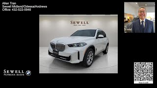 2024 BMW X5 Mineral White Metallic with Cognac Sensafin