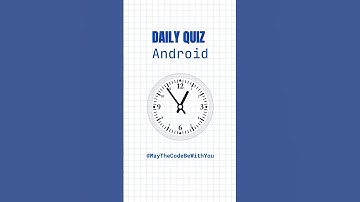 Daily quiz - Android Content Provider #quiz #android  #contentprovider
