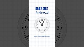 Daily quiz - Android Content Provider #quiz #android  #contentprovider