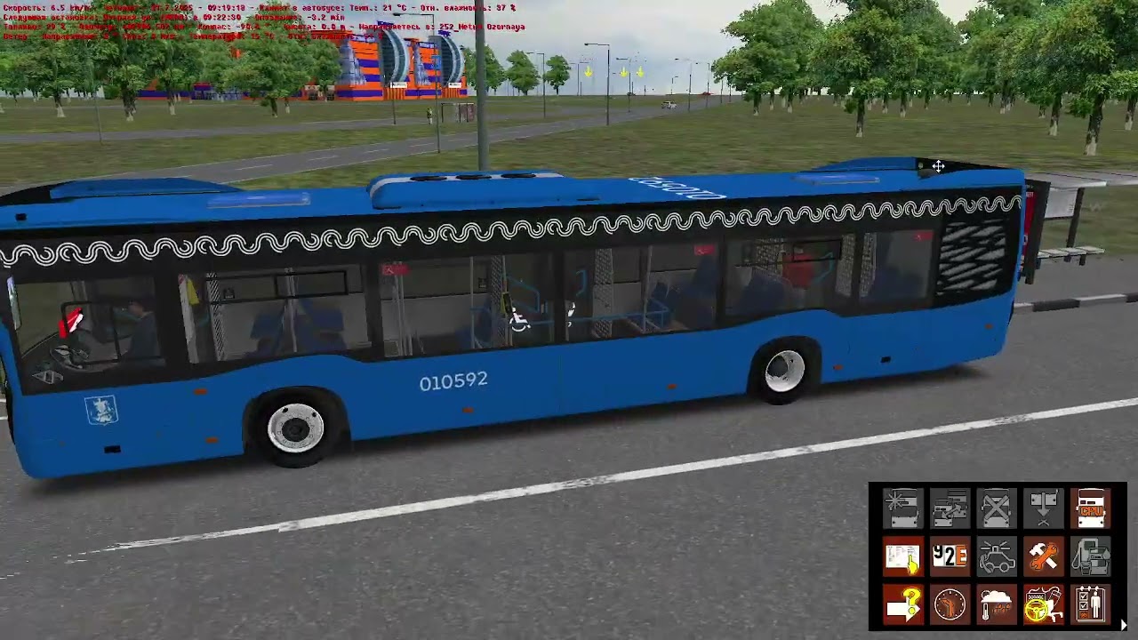 OMSI 2 маршрут С252 Метро Озёрная -Озерная улица, МКАД Туда и обратно