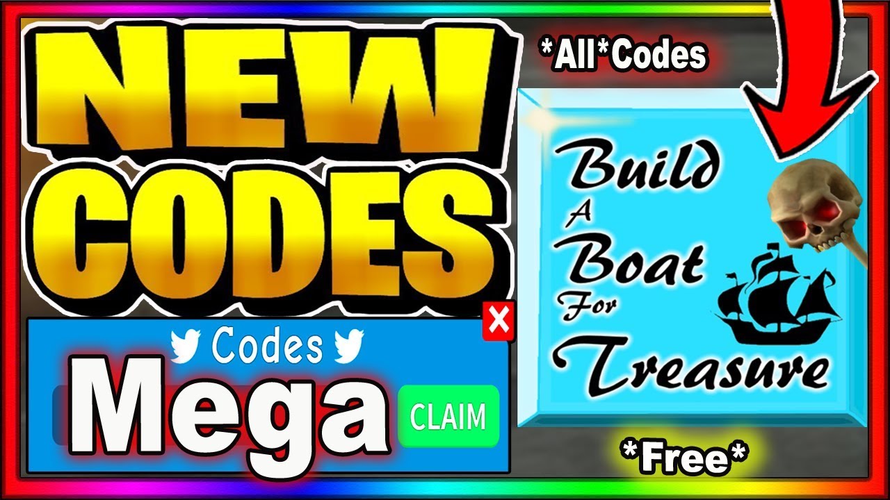 March All New Codes 2020 Roblox Build A Boat For Treasure Youtube - new rarest code build a boat for treasure roblox youtube