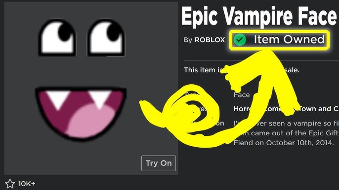 Negative Epic Face - Roblox