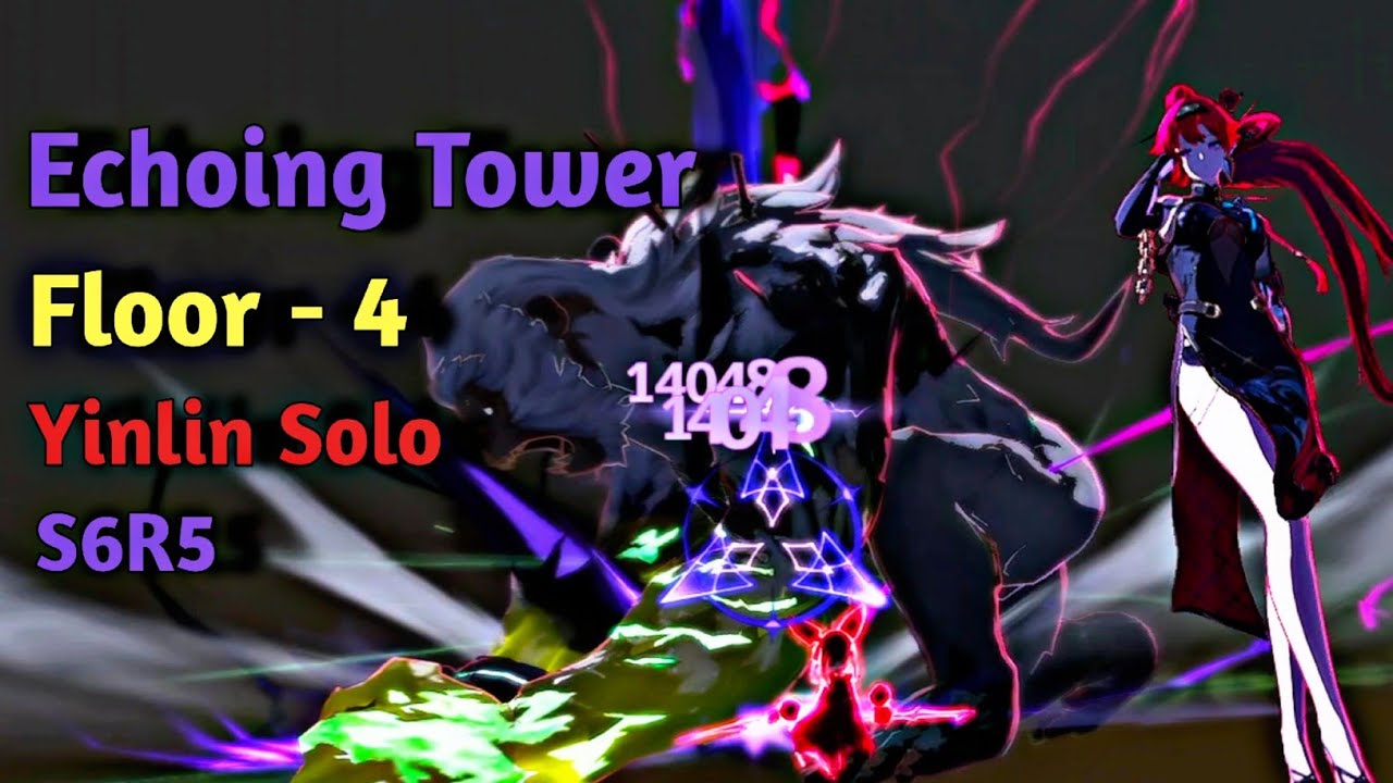 Echoing Tower floor 4 Vs Yinlin Solo. #wutheringwaves #wuwa #wutheringwavesmobile 
