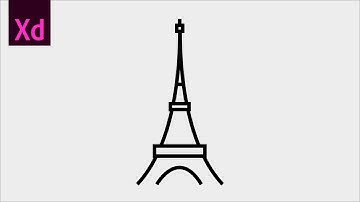 Adobe XD |  Eiffel Tower Icon (Speed art)