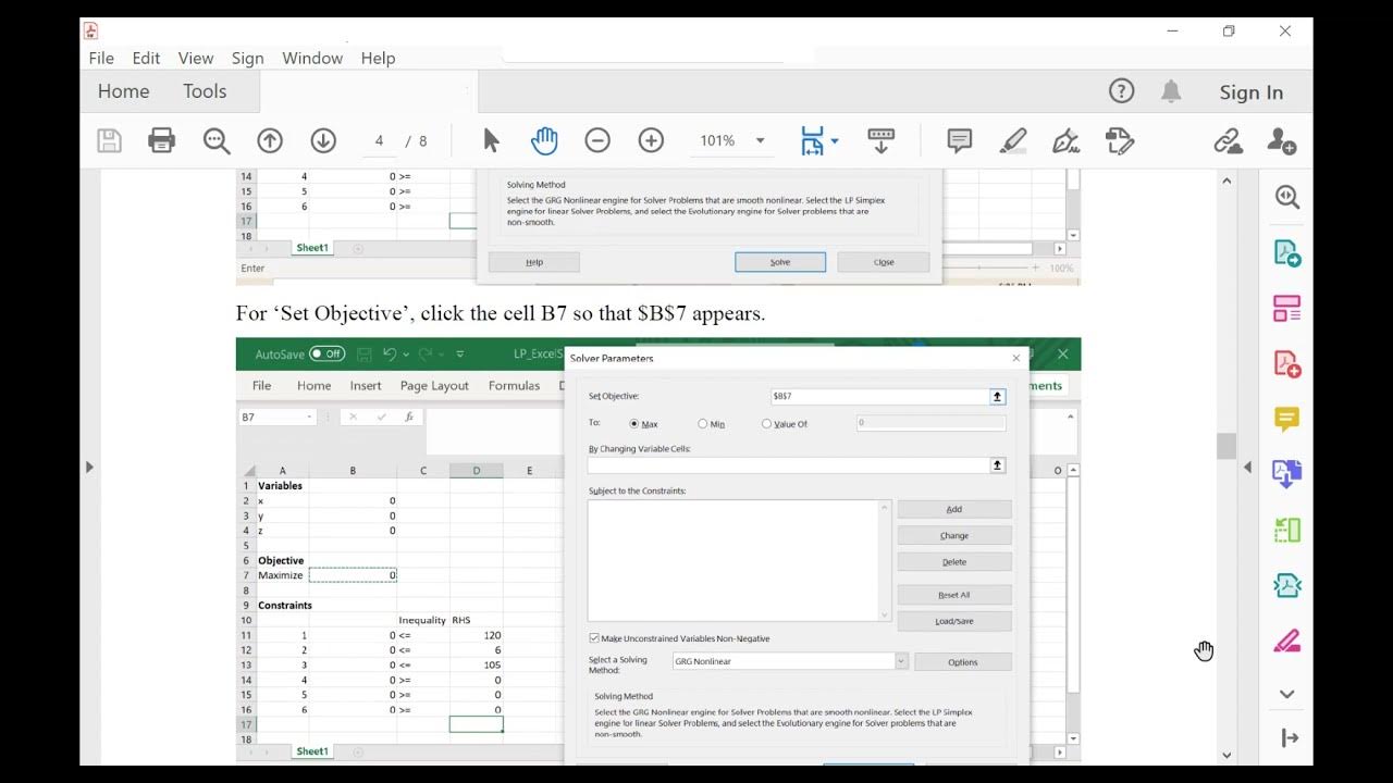 Linear Programming with Excel Solver - YouTube