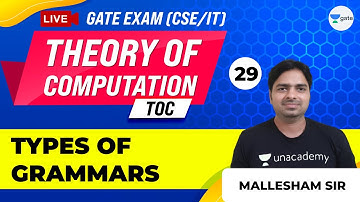 Theory of Computation | Types of Grammars | Lec 29 | GATE CSE 2021 Exam