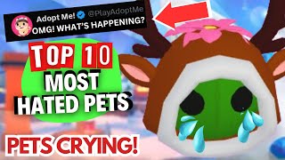 😠STOP YOUR PETS FROM CRYING!😭 Top 10 Most Hated Pets in Adopt Me! - 2024 (*NEW*) Roblox