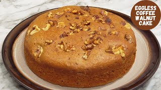 Eggless Coffee Cake Recipe | Coffee Walnut Tea Time Cake Recipe | Easy Coffee Cake Recipe