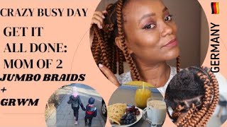 VLOG: Crazy Busy Day - Mom of Two, Get It All Done, Life in Germany, Jumbo Braids Tutorial / GRWM screenshot 2