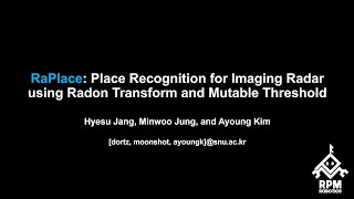 RaPlace: Place Recognition for Imaging Radar using Radon Transform and Mutable Threshold
