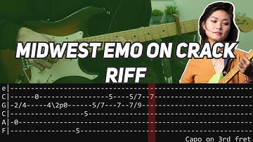 Yvette Young - Midwest emo on crack riff (slow + tab)