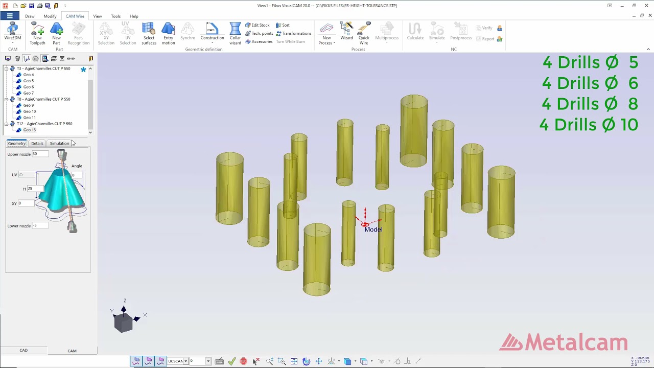 Fikus Visualcam - CAD/CAM software for Wire cut EDM